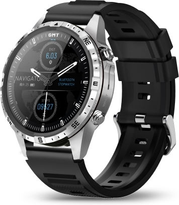 Hamtod Gt45 1.6 Inch Waterproof Smart Watch Support Bluetooth Call Heart Rate Blood Oxygen Monitoring Nfc Black
