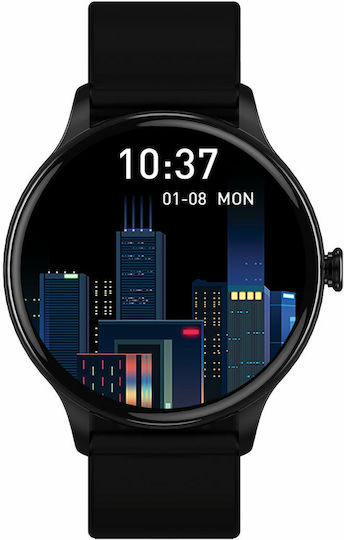 Vogue Callisto Stainless Steel Smartwatch with Heart Rate Monitor (Black)