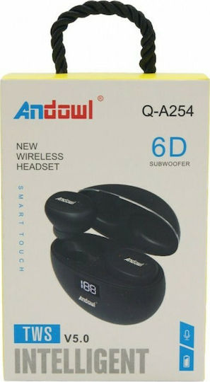 Q-A254 In-ear Bluetooth Handsfree Earphones with Charging Case Black view 4