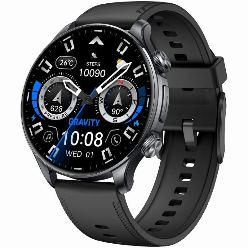 Gravity GT35-2 50mm Smartwatch with Heart Rate Monitor Black view 4