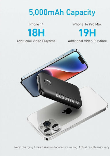 Anker MagGo 321 MagSafe Power Bank 5000mAh with USB-C Port Black view 5