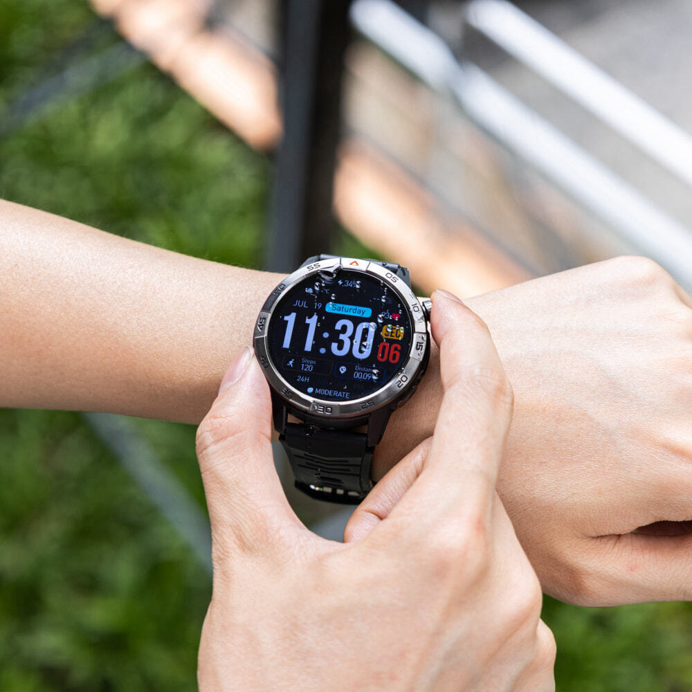 AGM Legion Pro Waterproof Smartwatch with Heart Rate Monitor (Black) view 4