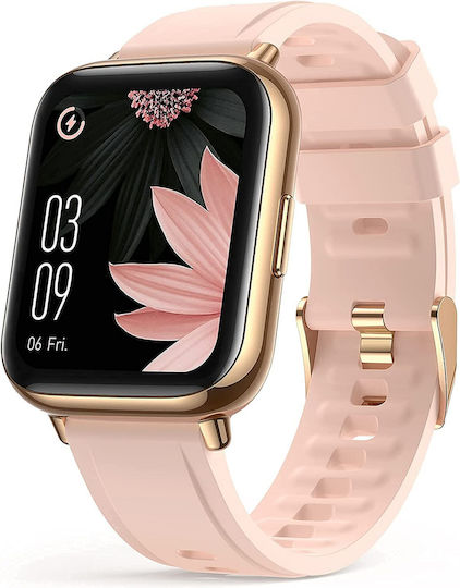 Smartwatch Saphir Idealstore 1.69 Inch Hd Screen Call Text Notifications Fitness Monitoring Heart Rate Blood Pressure Compatible Ios Android Gold view 1