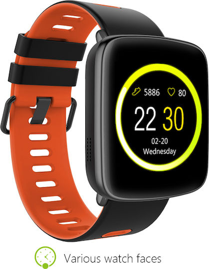Kingwear GV68 Smartwatch with Heart Rate Monitor (Red) view 3