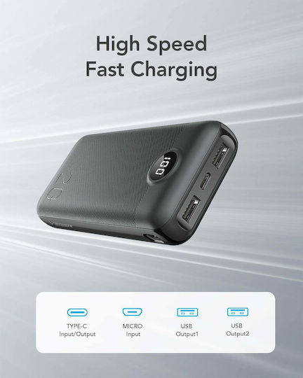 Veger VP2039 Power Bank 20000mAh 20W with 2 USB-A Ports and USB-C Port Black view 4