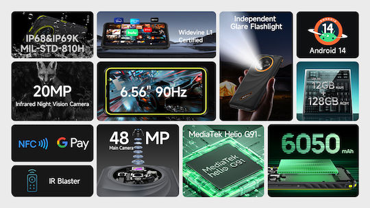 Ulefone Armor X31 Dual SIM (6GB/128GB) Resistant Smartphone Black view 2