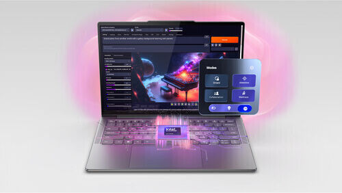 Lenovo Slim 7i Aura Edition 14" OLED FHD+ Touchscreen (Ultra 7-256V/16GB/1.0TB SSD/W11 Home) Luna Grey (International English Keyboard) view 5