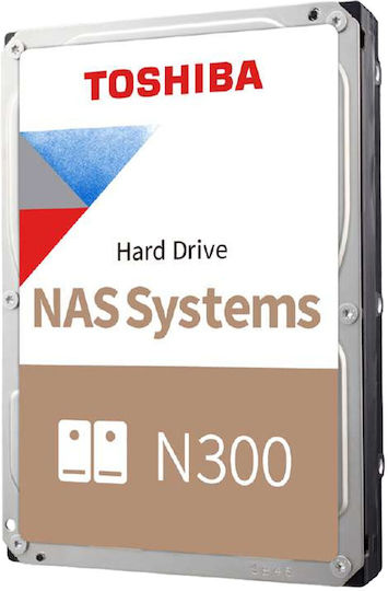 Toshiba N300 NAS 12TB HDD Hard Drive 3.5" SATA III 7200rpm with 512MB Cache HDWG51CUZSVA