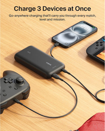 Belkin 20K (30W) for Nintendo Switch 2 Power Bank 20000mAh 30W with USB-A Port and USB-C Port Power Delivery Black view 9
