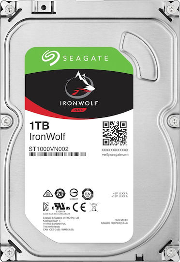 Seagate Skyhawk 1TB HDD Hard Drive 3.5" SATA III 5900rpm with 64MB Cache for Recorder ST1000VX005 vue 2