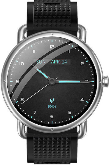 Bluetech Sh8 Smartwatch with Heart Rate Monitor (Silver)