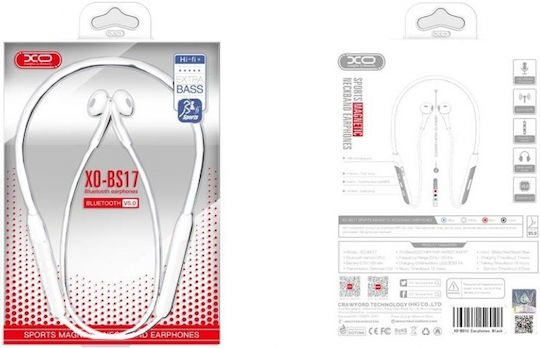 XO BS17 Earbud Bluetooth Handsfree Earphones White view 3