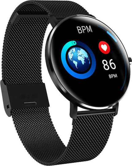 DAS.4 SL14 Stainless Steel 40mm Smartwatch (Black/Mesh) view 1