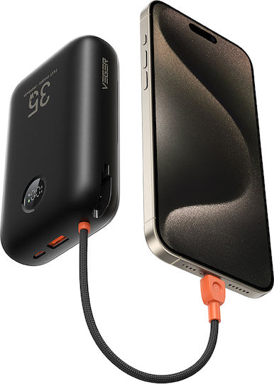 Veger W3018 Power Bank 30000mAh 35W with USB-A Port and USB-C Port Power Delivery / Quick Charge 3.0 Black vue 3