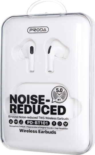 Remax PD-BT101 In-ear Bluetooth Handsfree Earphones with Charging Case White view 2