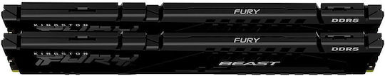 Kingston FURY Beast DDR5 64GB RAM with 2x32GB Modules and Speed 5600 for Desktop KF556C36BBE2K2-64 vue 2