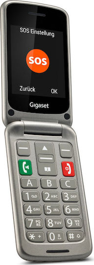 Gigaset GL590 Dual SIM Mobile with Large Buttons Titanium-silver view 2