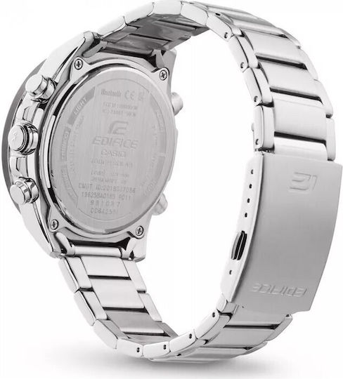 Casio Edifice Stainless Steel 46mm Smartwatch (Silver) view 3