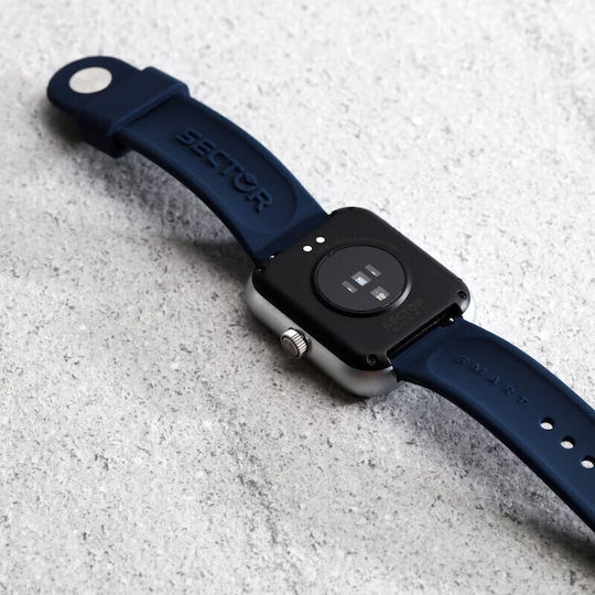 Sector S03 Smartwatch with Heart Rate Monitor (Blue Silicone) view 3