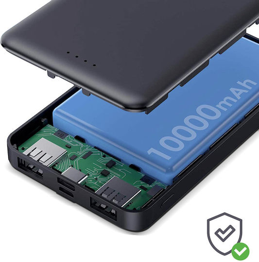 Bigben Interactive PB100002A1CB Power Bank 10000mAh with 2 USB-A Ports and USB-C Port Black view 5