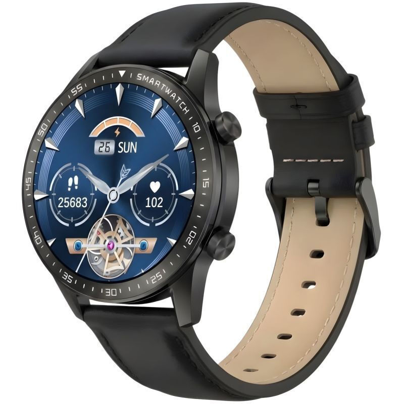 Gravity Smartwatch Black 2 Straps Gt10-2 दृश्य 4