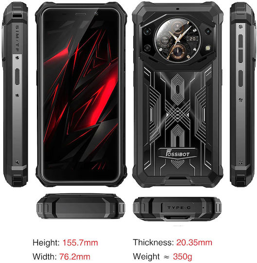 Fossibot F101 Pro Dual SIM (8GB/256GB) Resistant Smartphone Black view 5