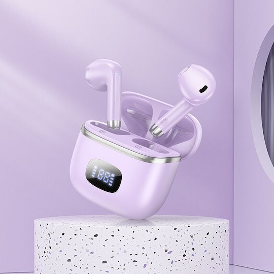 Hoco EQ1 Earbud Bluetooth Handsfree Earphones with Charging Case Purple view 6