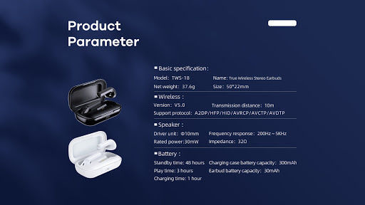 Remax TWS-18 Earbud Bluetooth Handsfree Earphones with Charging Case Black view 4