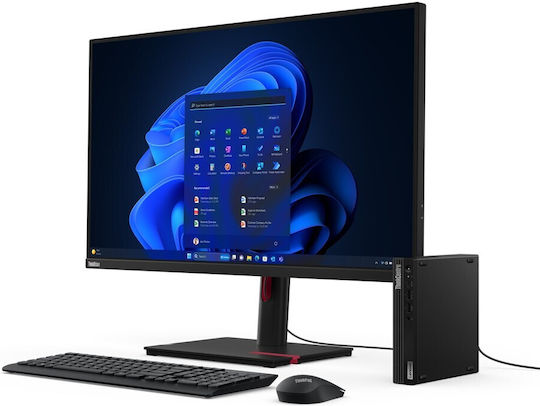 Lenovo ThinkCentre M70q Gen 5 Mini PC (Core i3-14100T/8GB DDR5/256GB SSD/W11 Pro) vue 8