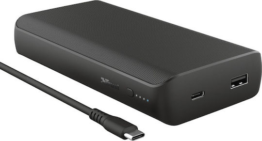 Trust Laro Power Bank 20000mAh 65W with USB-A Port and USB-C Port Quick Charge 3.0 Black view 2