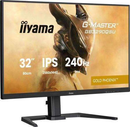 Iiyama G-Master GB3290QSU-B1 IPS Gaming Monitor 31.5" QHD 2560x1440 240Hz view 1