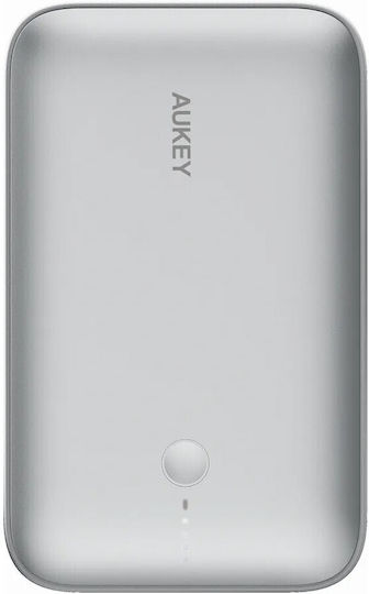 Aukey PB-Y57 Spark Mini Power Bank 20000mAh 22.5W with USB-A Port and USB-C Port Power Delivery White view 7