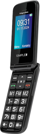 Kruger & Matz Simple 931 4G Dual SIM Mobile with Large Buttons Black view 1