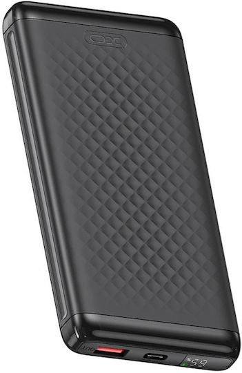 XO PB308 Power Bank 10000mAh 22.5W with USB-A Port and USB-C Port Quick Charge 3.0 Black view 1