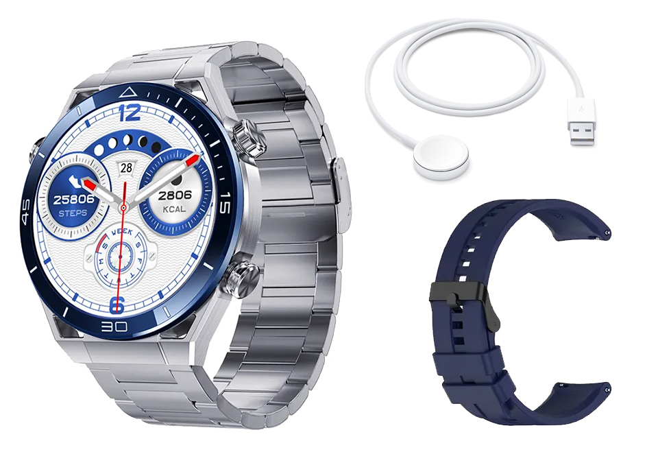 Aluminium Smartwatch with Heart Rate Monitor (Silver)