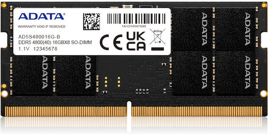 Adata DDR5 with Module 1x16GB and Speed 4800 for Laptop AD5S480016G-S view 4