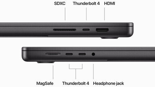 Apple MacBook Pro 16" (2023) 16.2" Retina Display 120Hz (M3-Pro 12-core/18GB/1TB SSD) 18-Core GPU Space Black (International English Keyboard) view 4