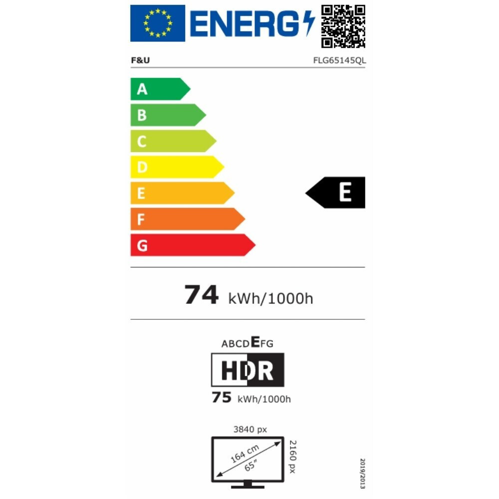 F&U Smart TV 65" 4K UHD QLED FLG65145QL HDR (2024) view 2