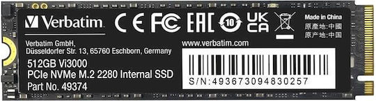 Verbatim Vi3000 SSD 512GB M.2 Type with PCI Express 3.0 Connection 49374 view 3