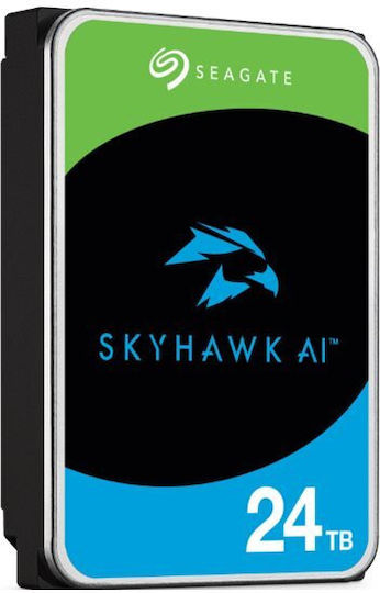 Seagate SkyHawk AI 24TB HDD Hard Drive 3.5" SATA III 7200rpm with 512MB Cache for Desktop ST24000VE002