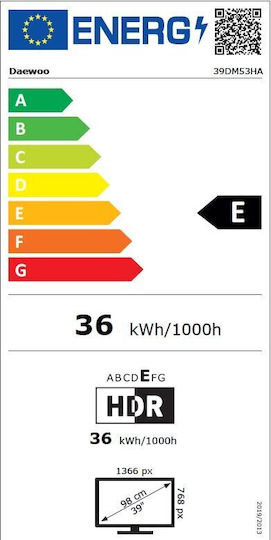 Daewoo Smart Television 39" HD Ready LED 39DM53HA (2021) view 4