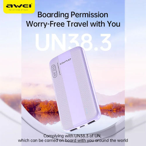 Awei P20K Power Bank 10000mAh with 2 USB-A Ports Black vue 7