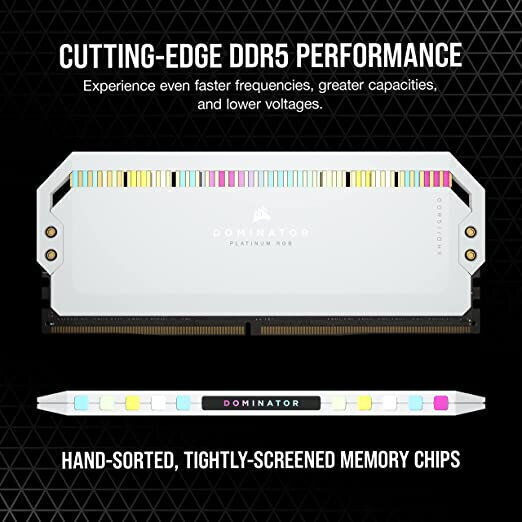 Corsair Dominator Platinum RGB DDR5 32GB RAM with 2x16GB Modules and Speed 6200 for Desktop CMT32GX5M2X6200C36W view 5