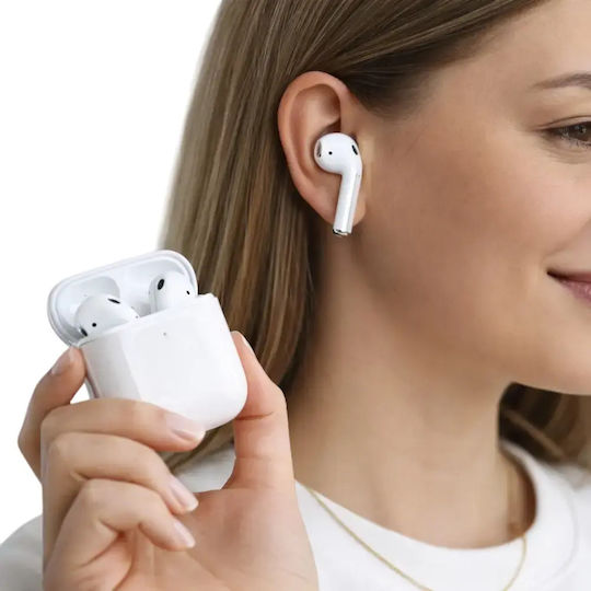 Moxom MX-TW87 Air 2 Earbud Bluetooth Handsfree Headphones with Charging Case White view 2