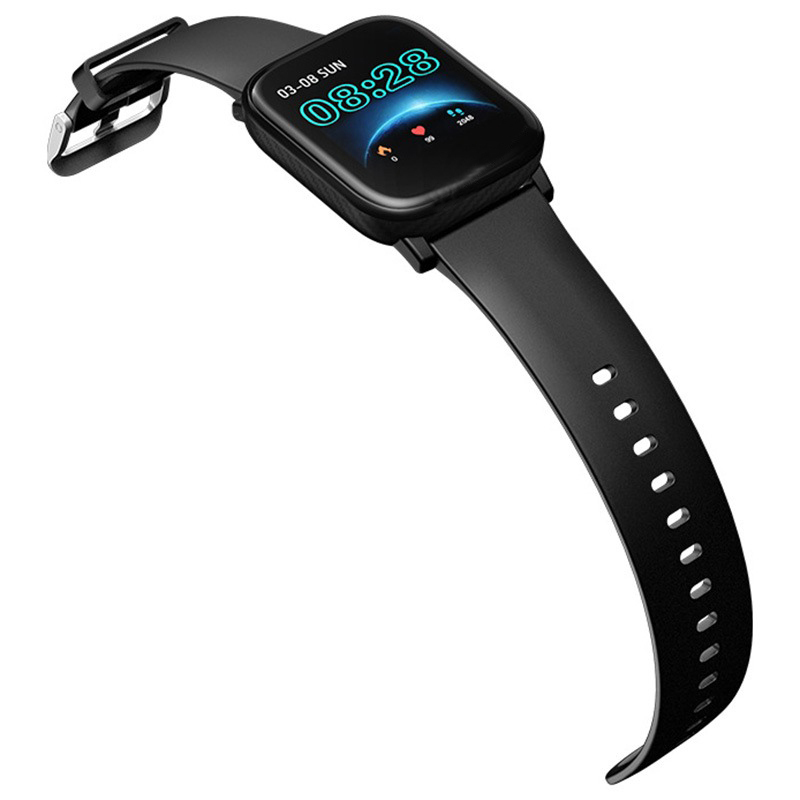 Smartwatch with Pedometer Heart Rate Sensor Black Large view 2