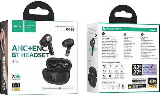 Hoco EQ26 In-ear Bluetooth Handsfree Earphones with Charging Case Black view 3