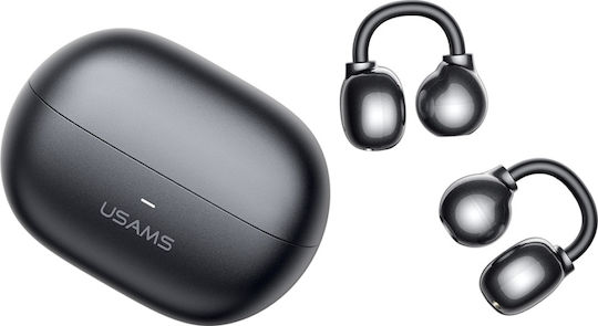 Usams R02 Open Ear Bluetooth Handsfree Earphones with Charging Case Gray view 4