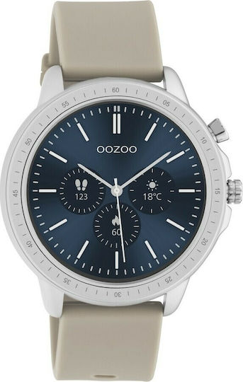 Oozoo Q00313 45mm Smartwatch with Heart Rate Monitor (Silver) view 3