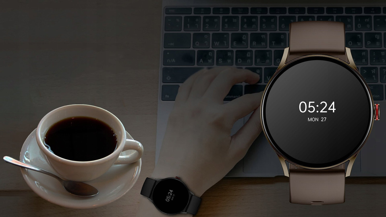 Imilab Imiki TG1 45mm Smartwatch with Heart Rate Monitor (Brown) view 9