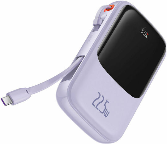 Baseus QPOW Pro Power Bank 10000mAh 22.5W with USB-A Port and USB-C Port Power Delivery / Quick Charge 3.0 Purple view 3